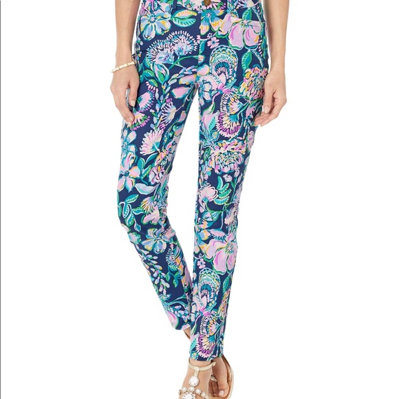 NWT Lilly Pulitzer Kelly Stretch Pant, size 14 High Tide Navy - Picture 3 of 5